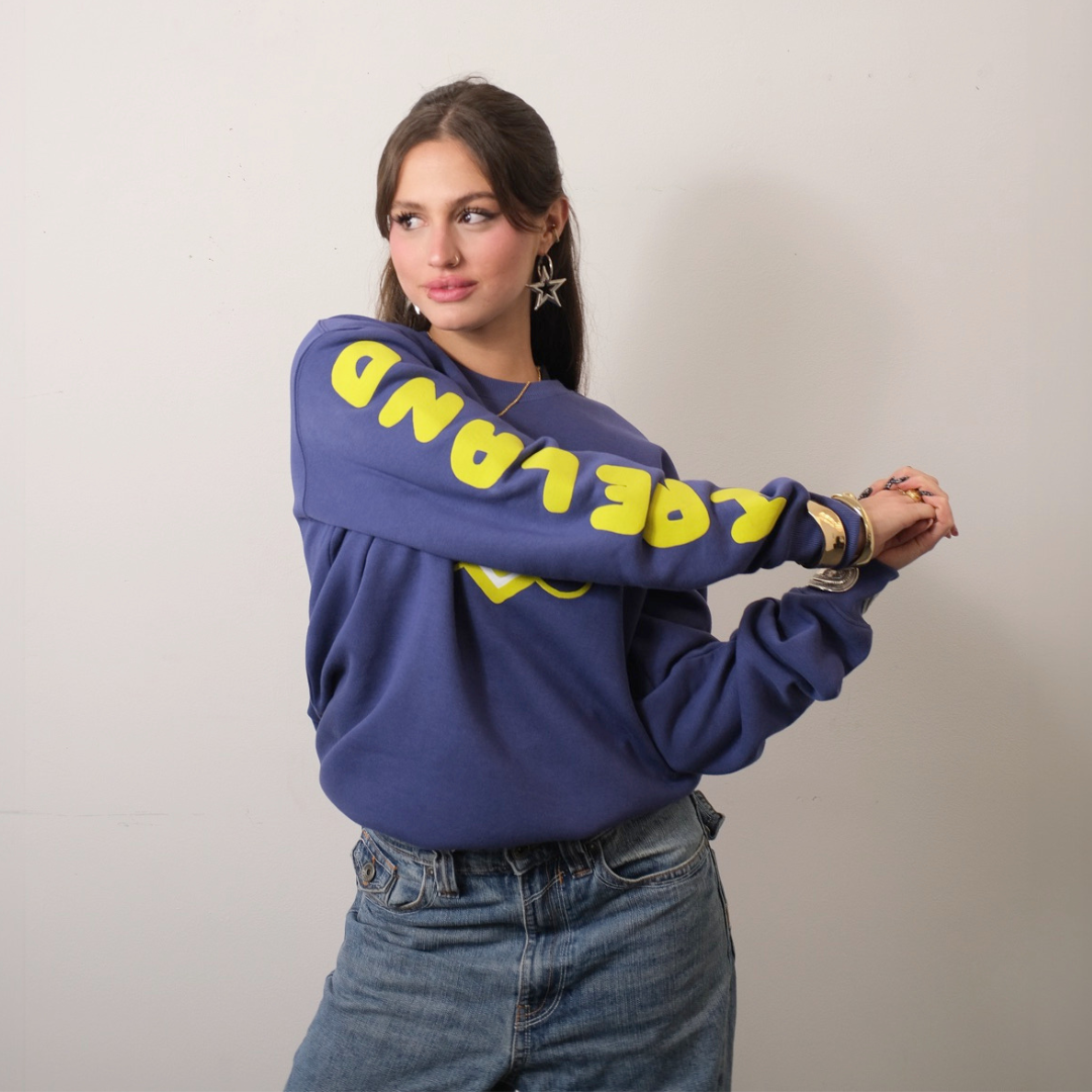 Unisex Heart Soft Blue Sweatshirt