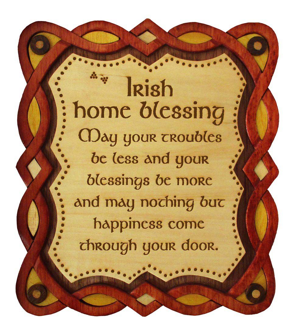 Wooden Wall Plaque With Irish Home Blessing