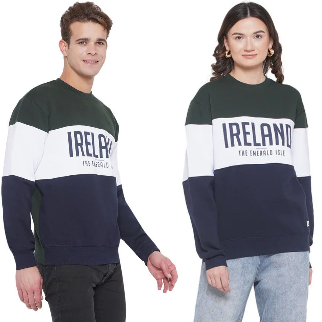 Ireland Color Block Unisex Sweatshirt