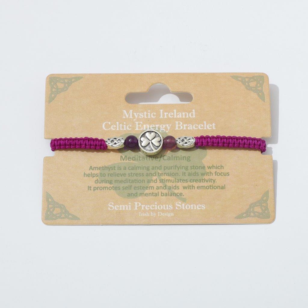 Shamrock Semi Precious Amethyst Bracelet