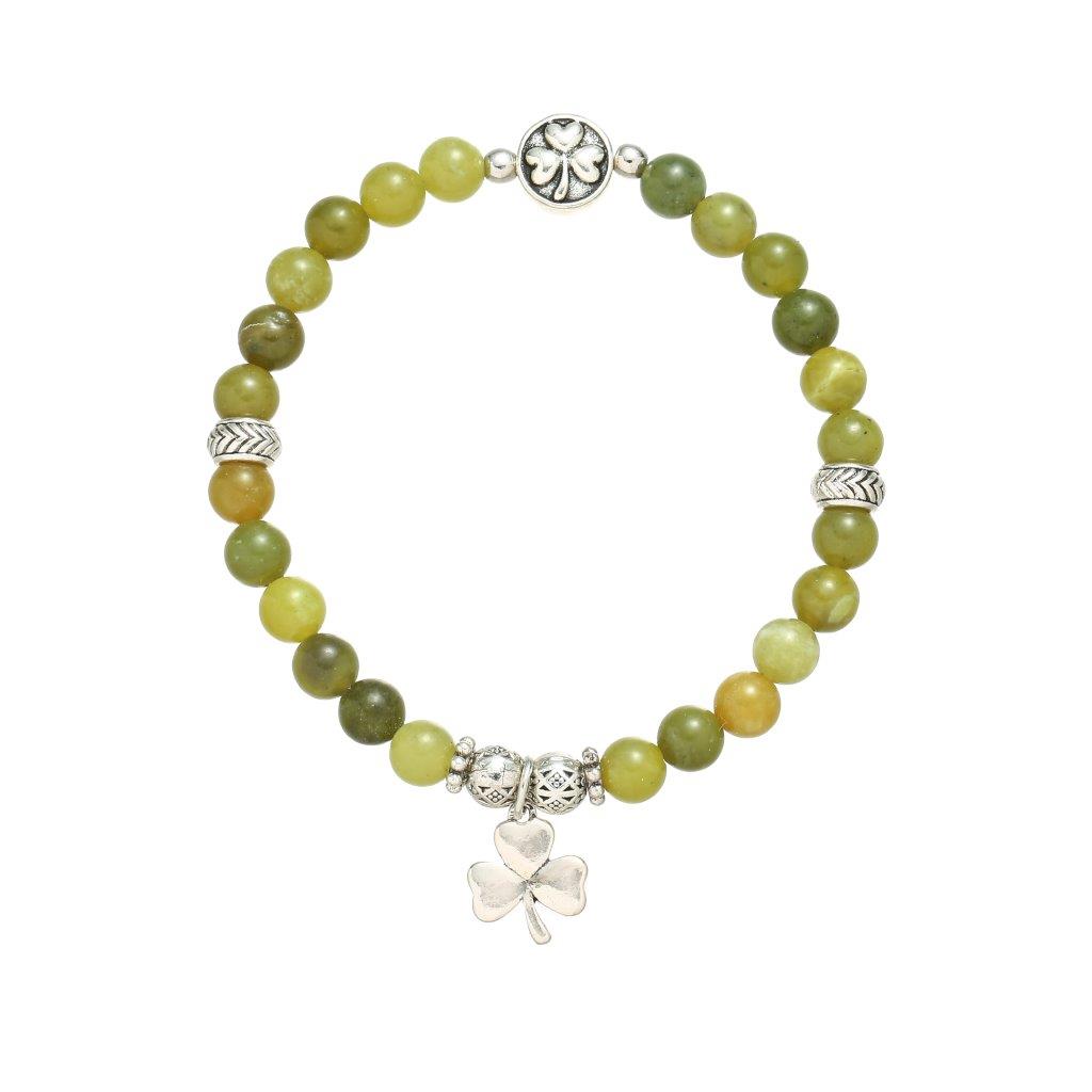 Shamrock Green Marble Stretch Bracelet