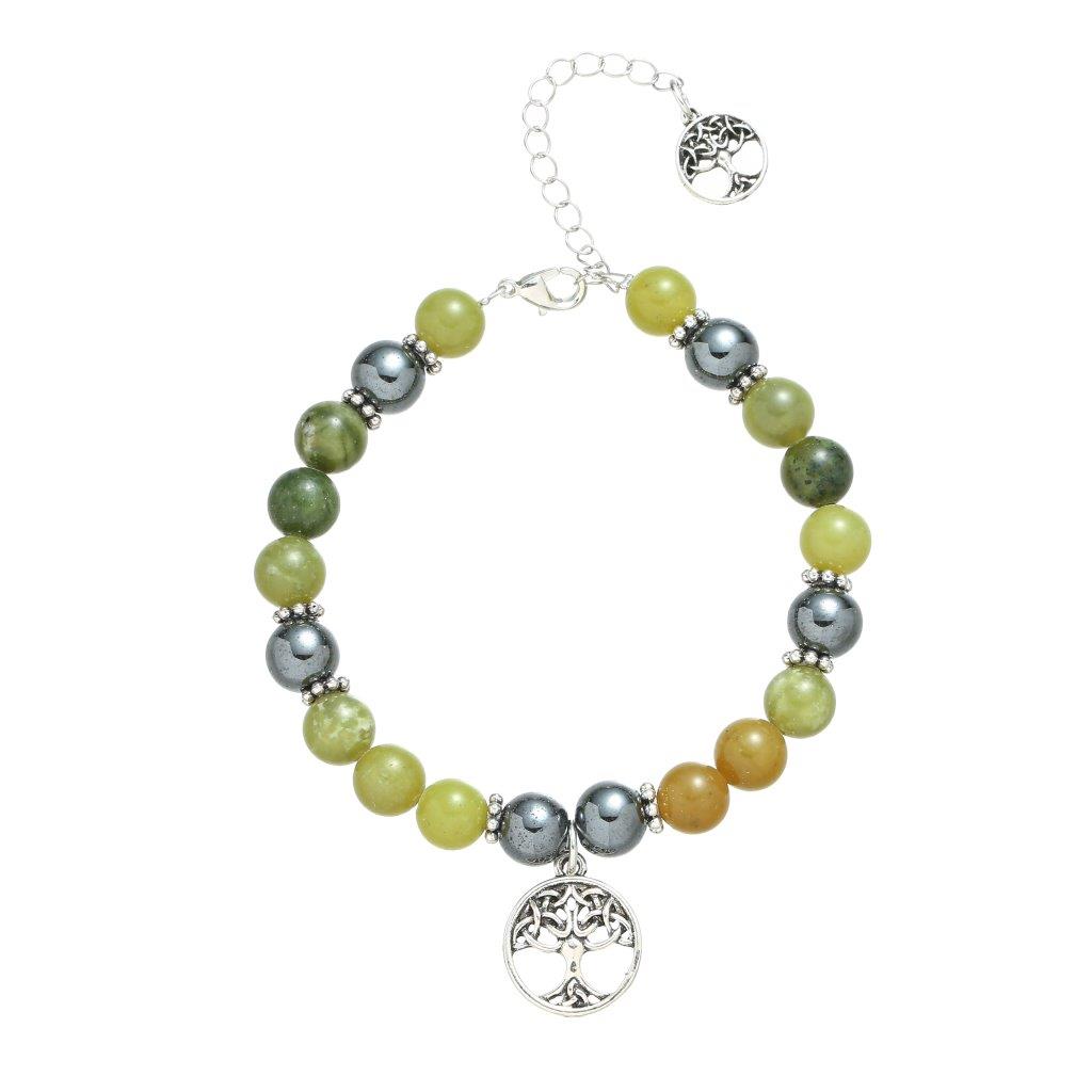 Green Marble Tree of Life Bracelet