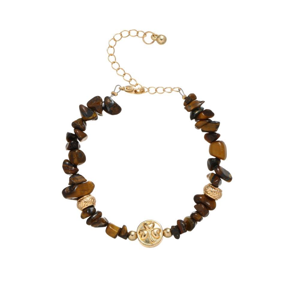 Tiger Eye Semi-Precious Stone Chip Bracelet