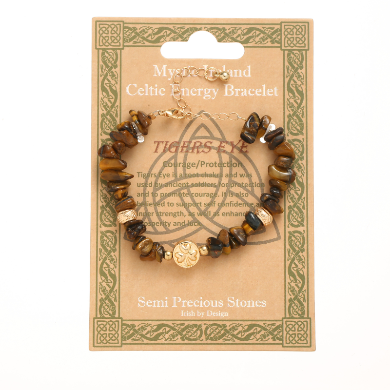 Tiger Eye Semi-Precious Stone Chip Bracelet