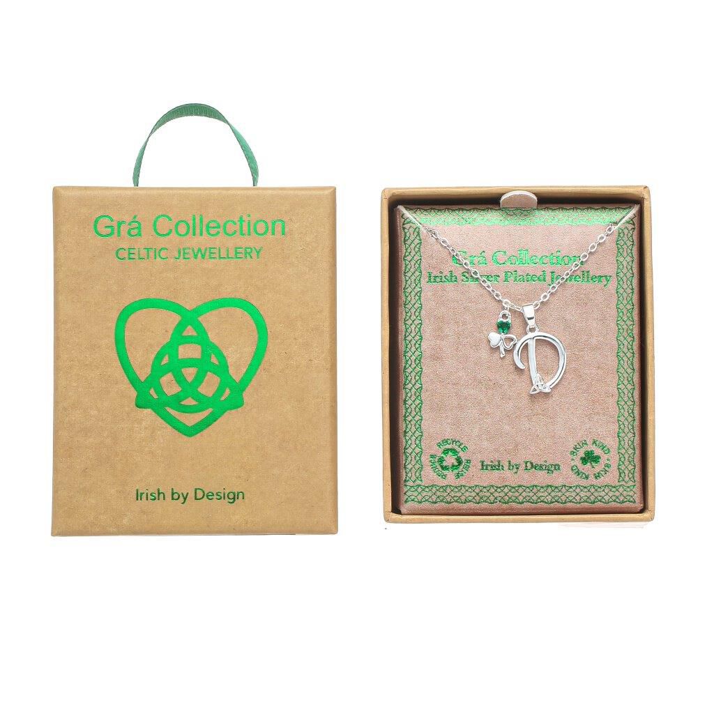 Grá Collection Silver Plated D Initial Necklace