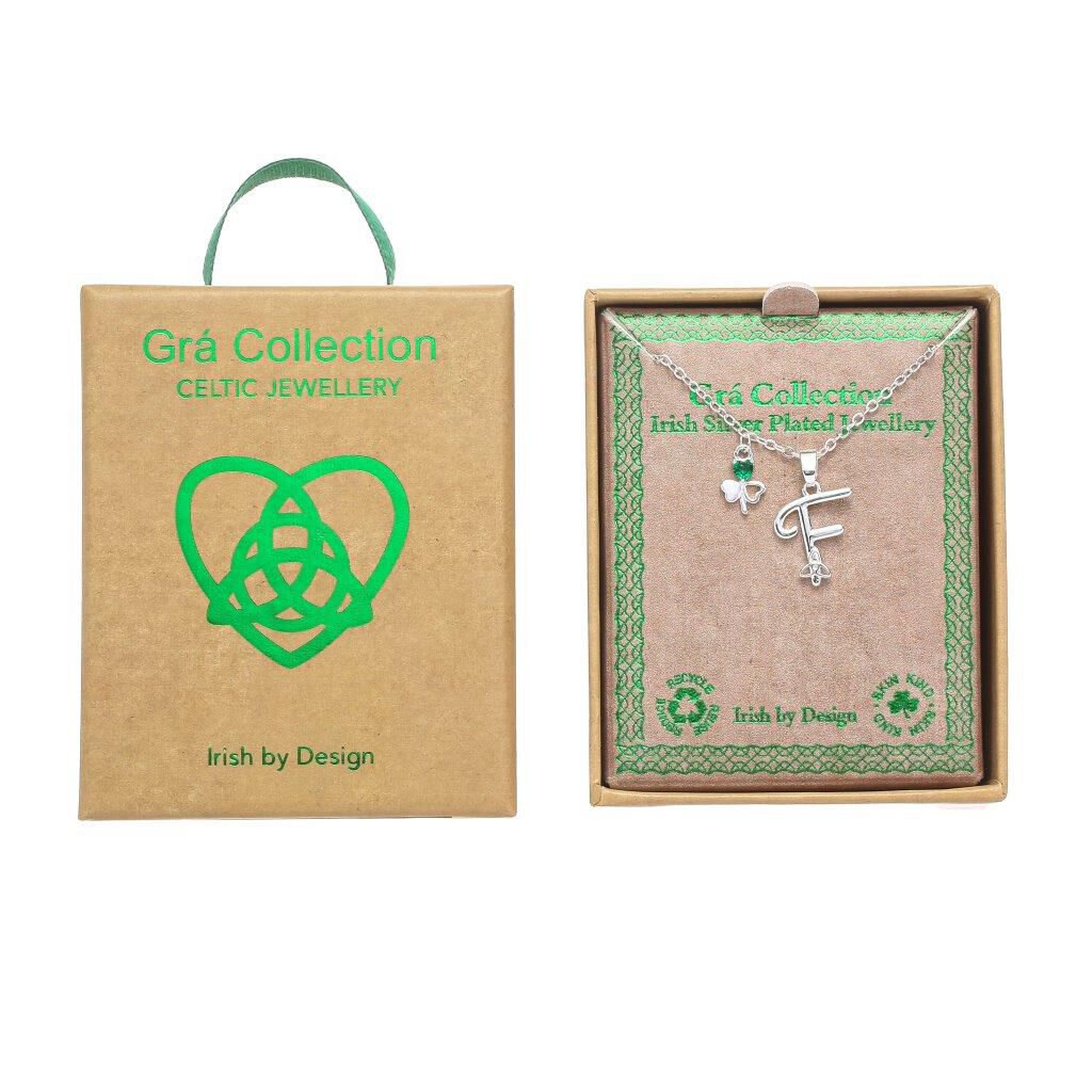 Grá Collection Silver Plated F Initial Necklace