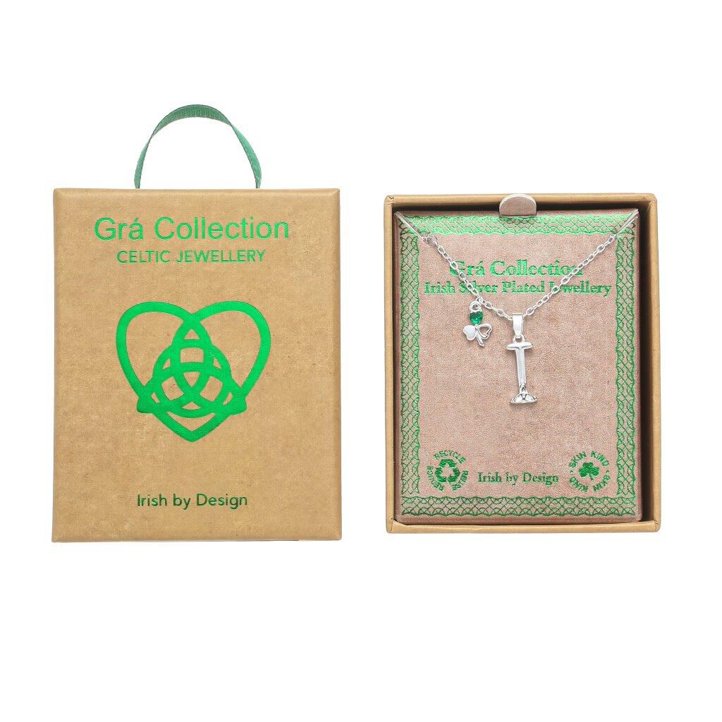 Grá Collection Silver Plated I Initial Necklace