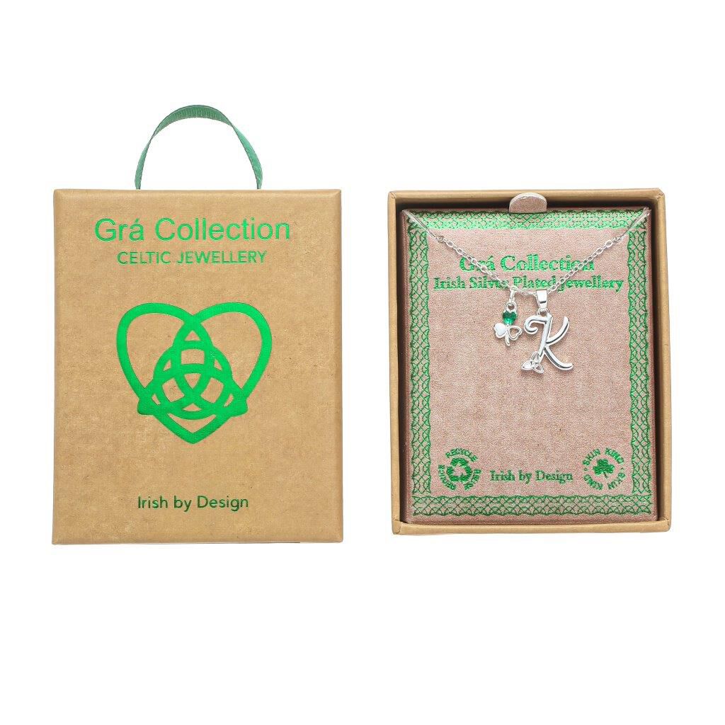 Grá Collection Silver Plated K Initial necklace