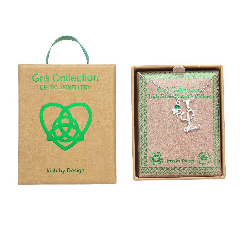 Grá Collection Silver Plated L Initial necklace