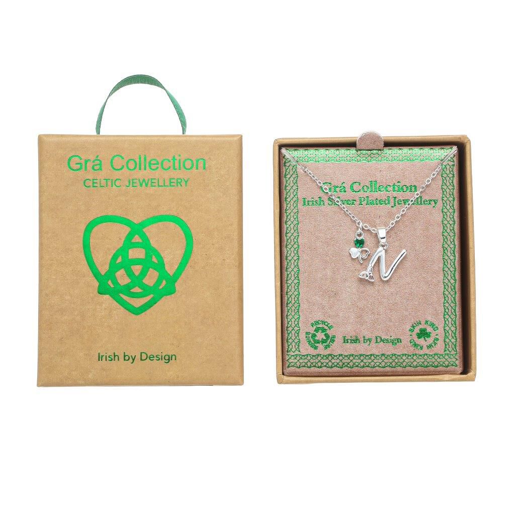Grá Collection Silver Plated N Initial necklace
