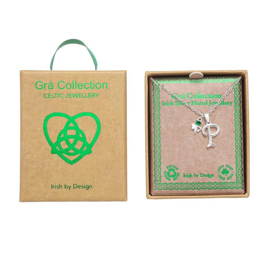 Grá Collection Silver Plated P Initial necklace