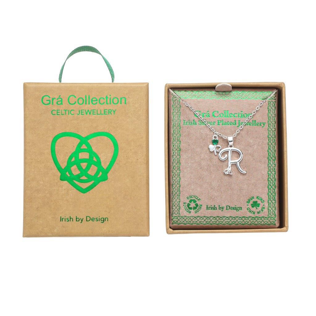 Grá Collection Silver Plated R Initial Necklace