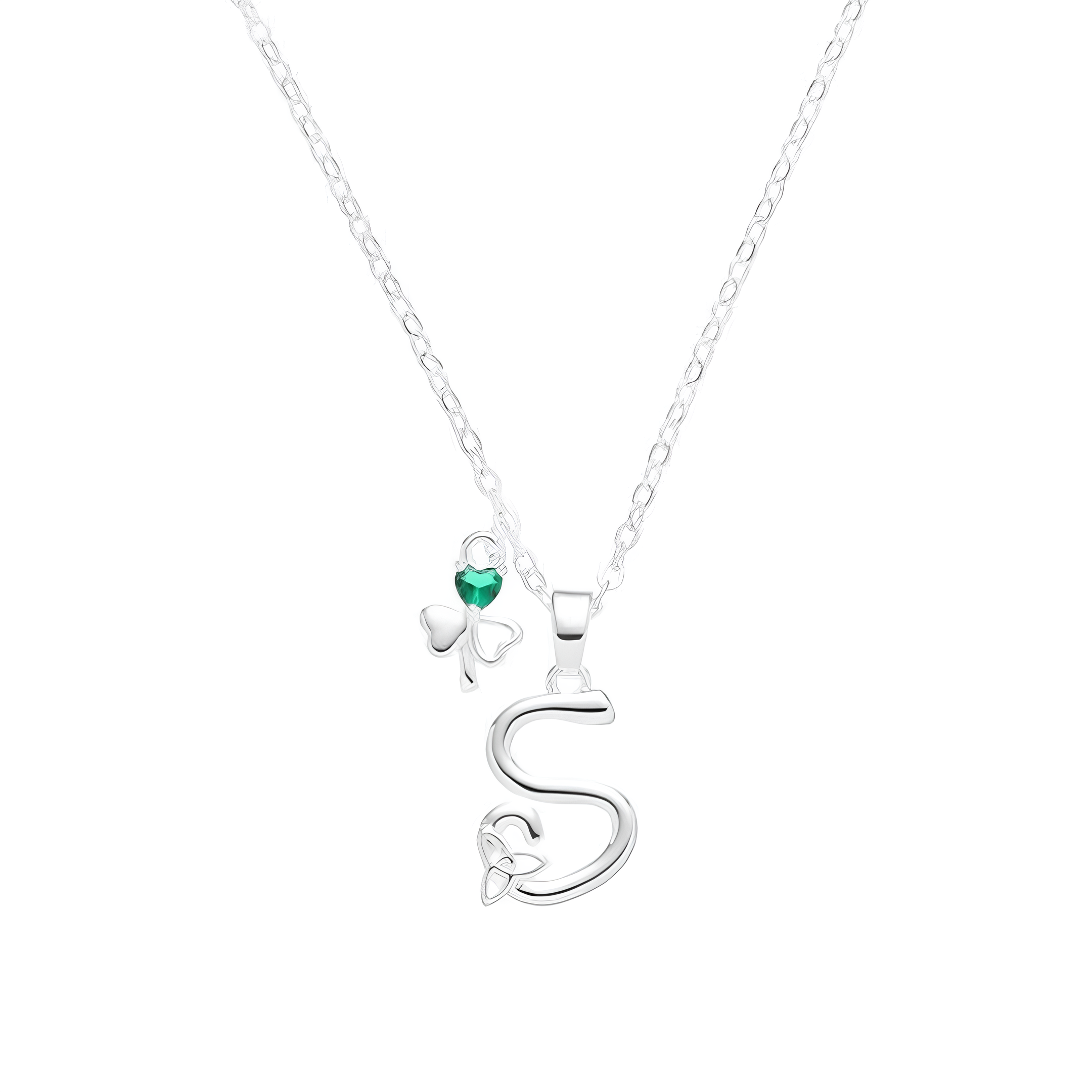Grá Collection Silver Plated S Initial Necklace
