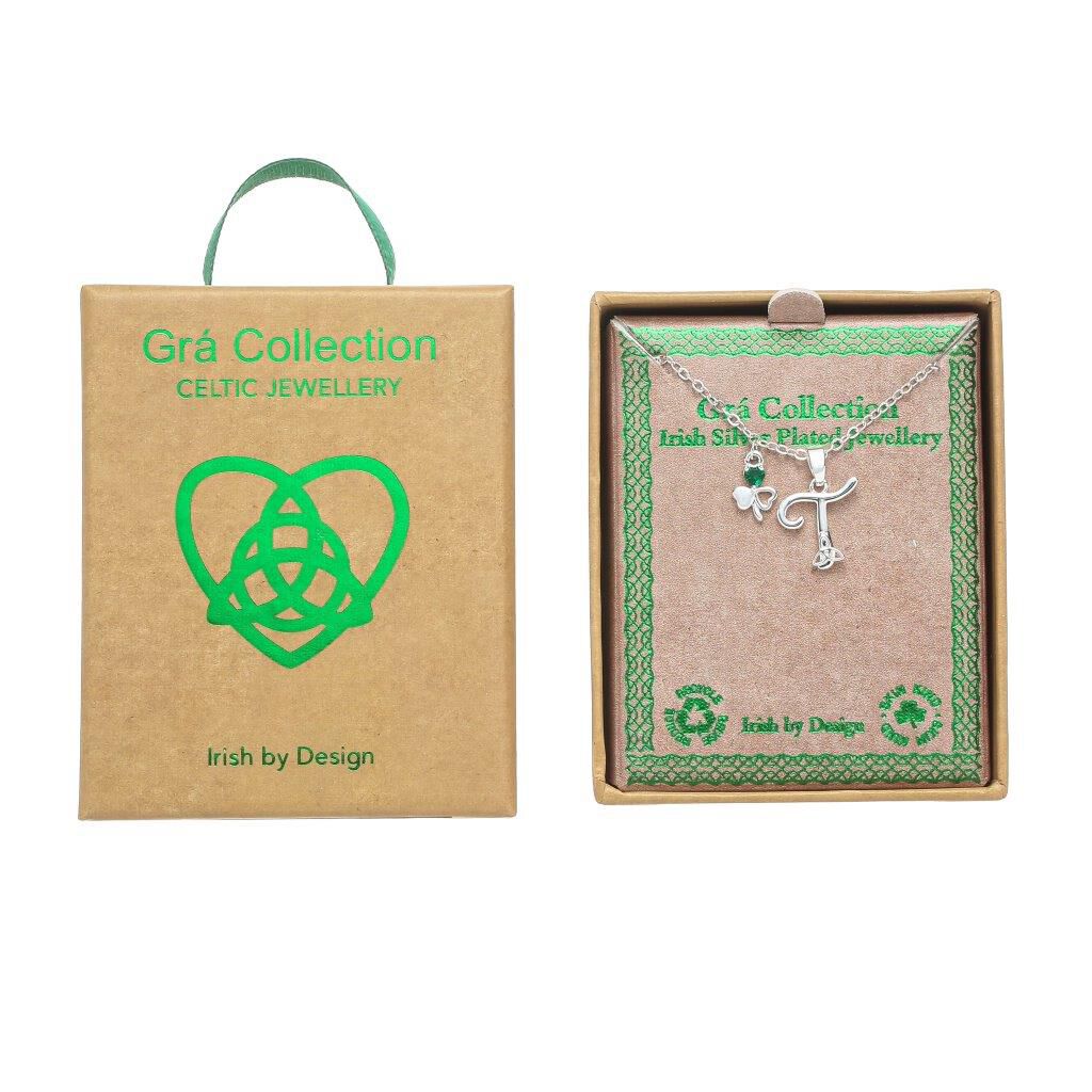 Grá Collection Silver Plated T Initial necklace