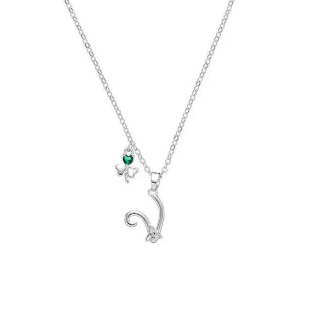 Grá Collection Silver Plated V Initial necklace