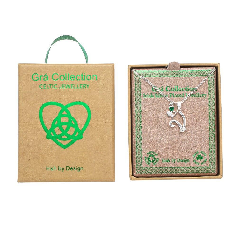 Grá Collection Silver Plated V Initial necklace