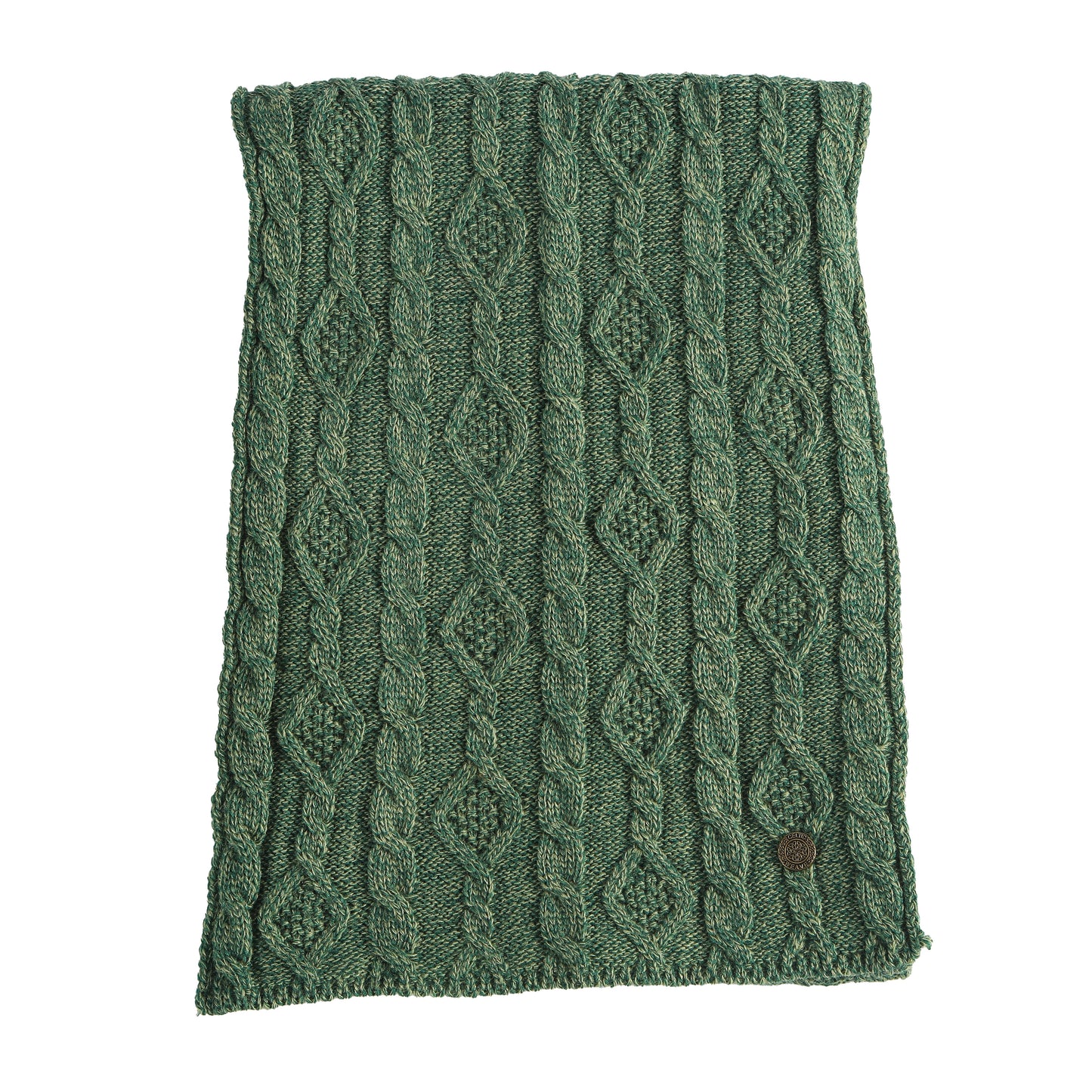 Celtic Weave Green Melange Scarf