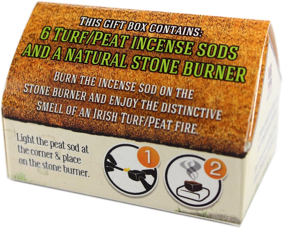 Irish Turf Peat Incense and Burner Set