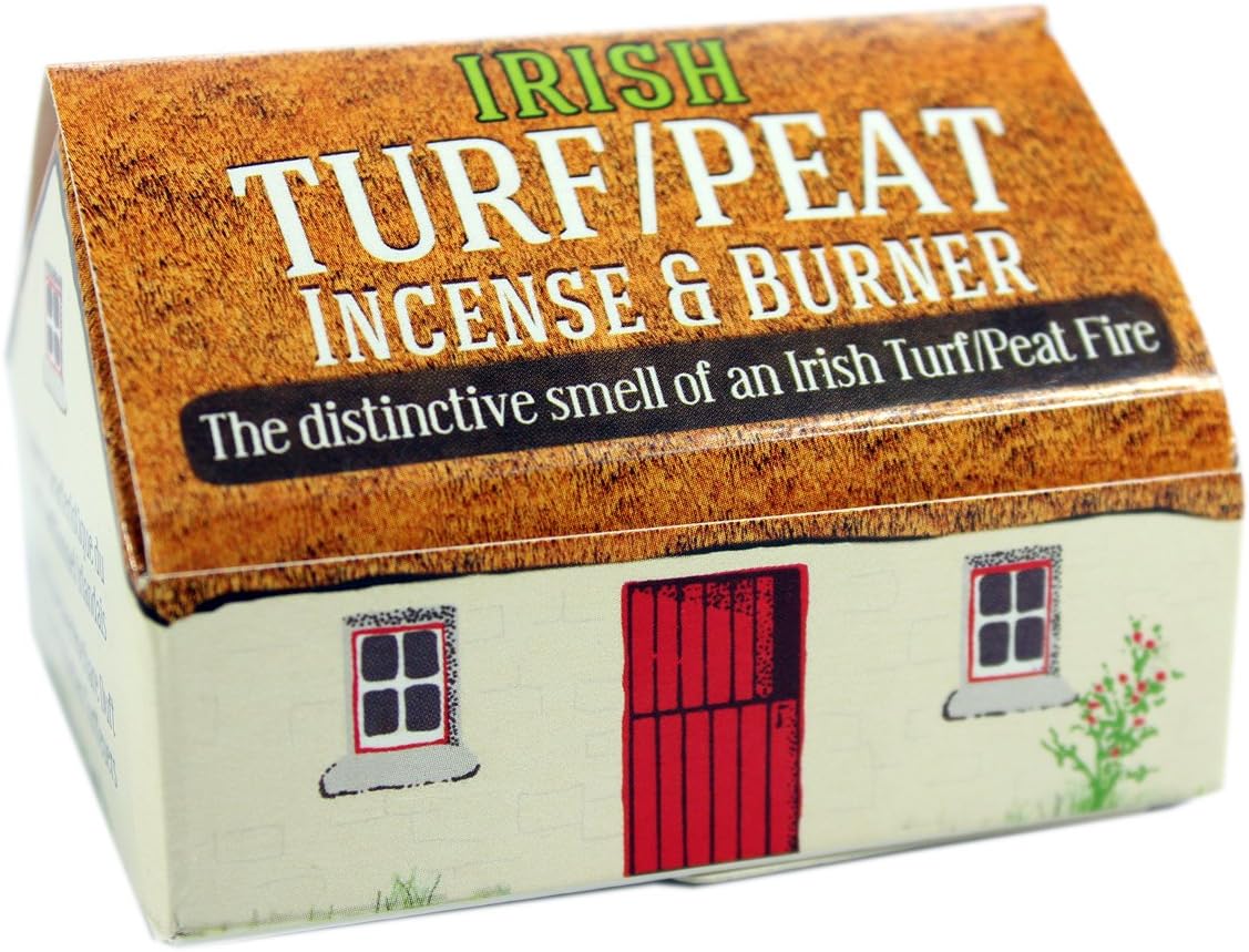 Irish Turf Peat Incense and Burner Set