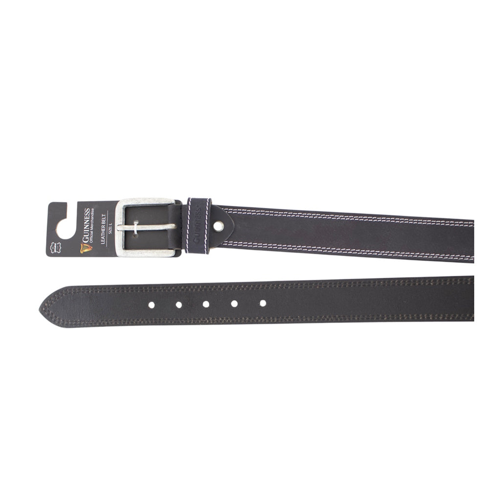 Guinness Leather Black & White Belt