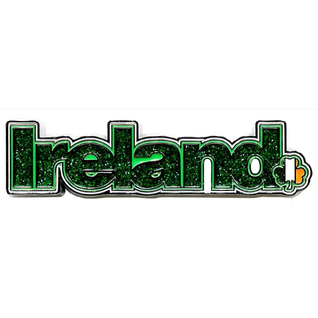 Glitter Ireland Text Magnet