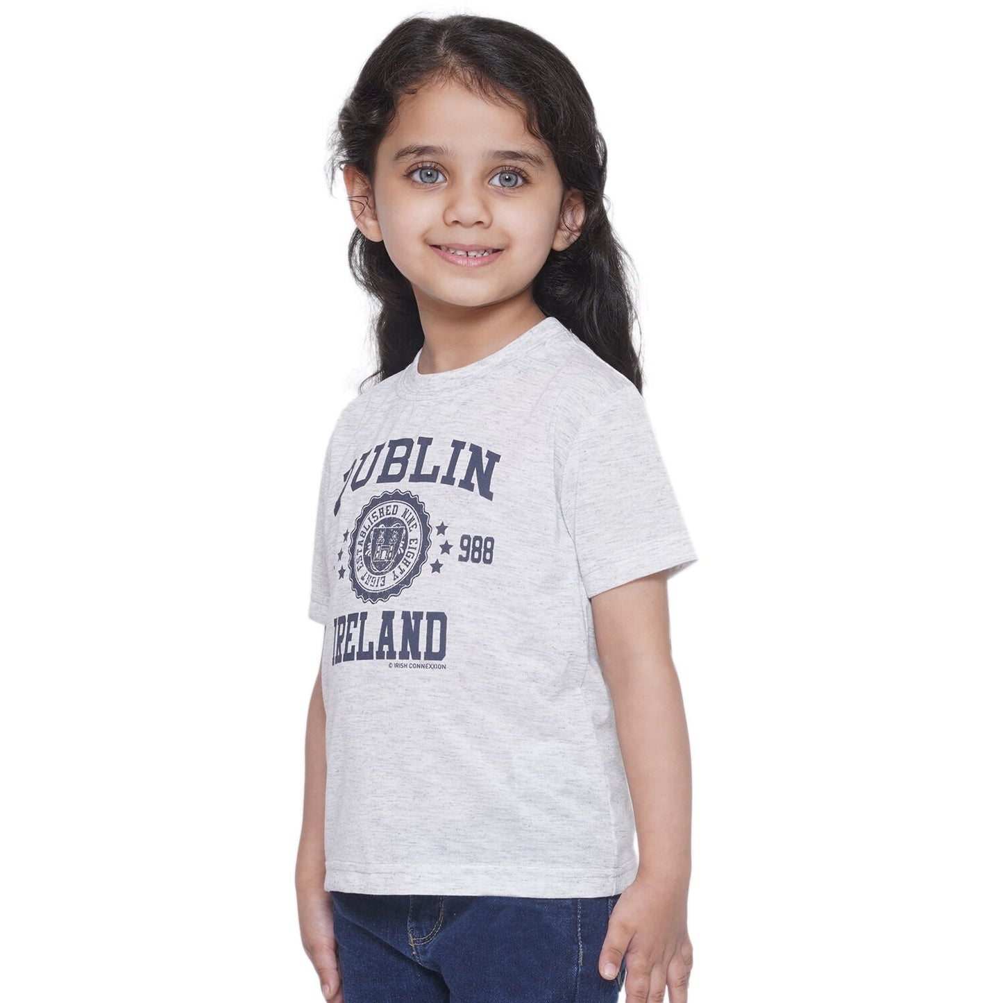 Kid's Dublin 988 Stamp Stars T-Shirt Ash Grey