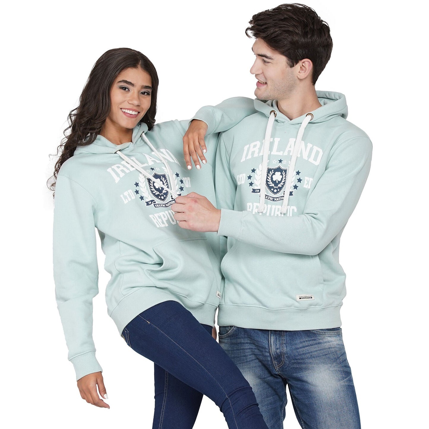 Ireland Crest Stars Unisex Hood Pistachio