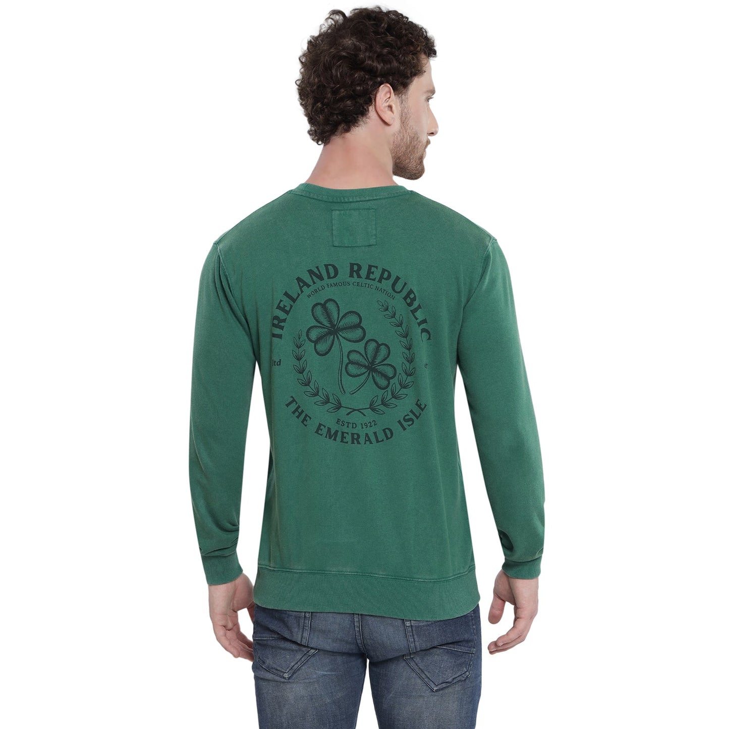 Unisex Le Shams Acid Wash Spring Green Sweatshirt