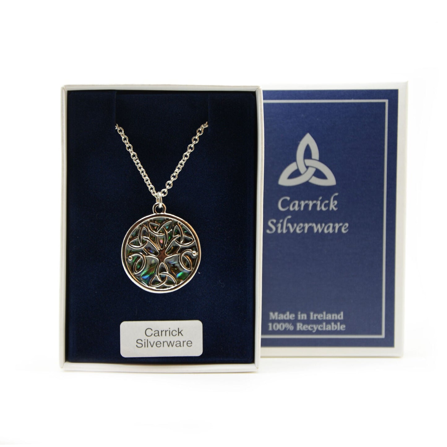 Silver Plated Carrick Silverware Celtic Tree Of Life Necklace