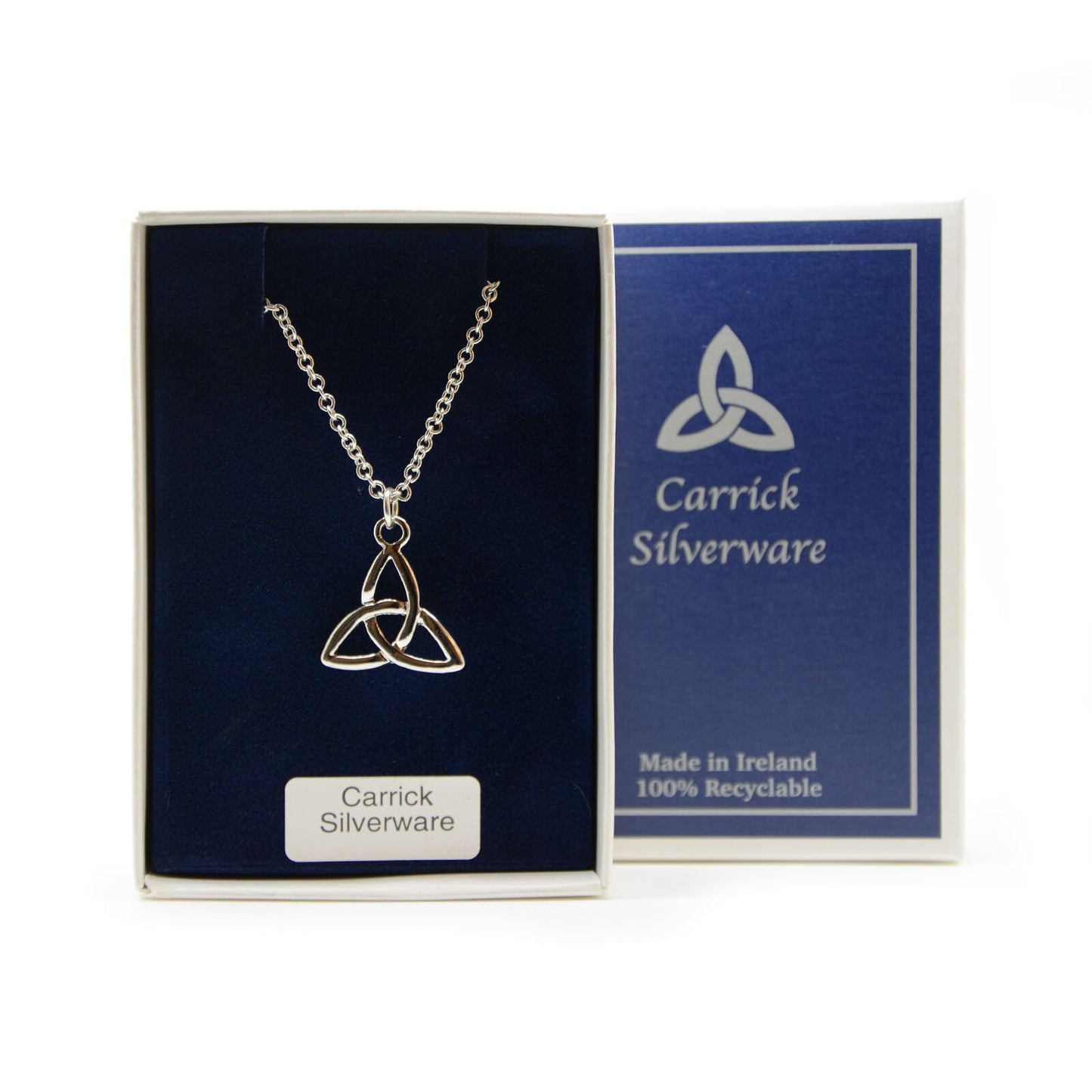 Silver Plated Carrick Silverware Celtic Trinity Knot Necklace