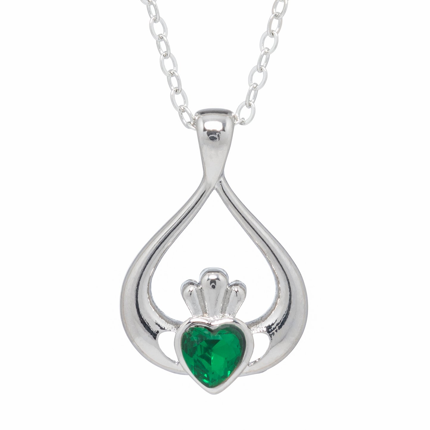 Silver Plated Claddagh Necklace