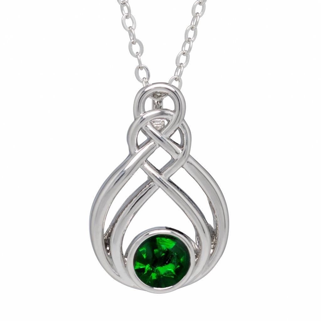 Silver Plated Double Infinity Loop Necklace