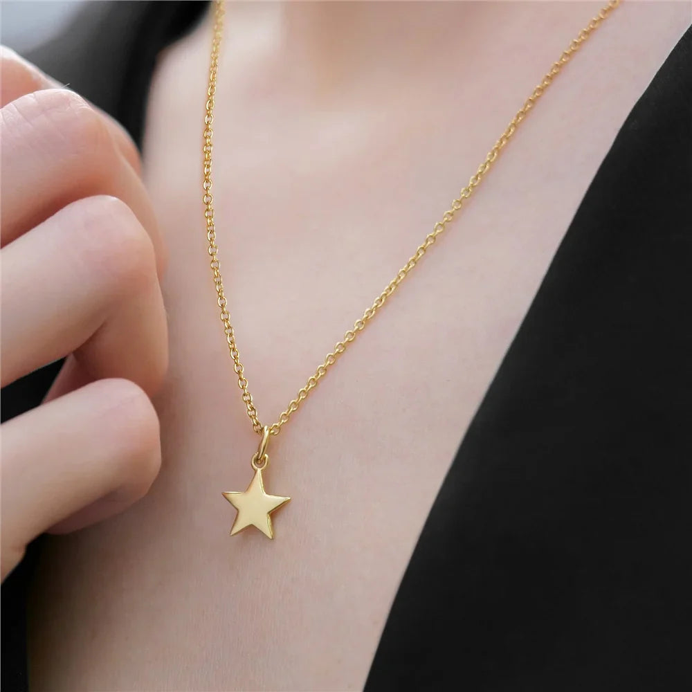 14K Gold Plated Pendant With Star Pendant