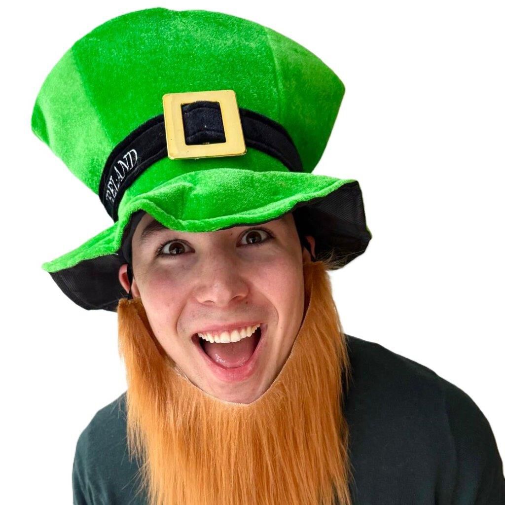 Leprechaun Hat With Beard Green