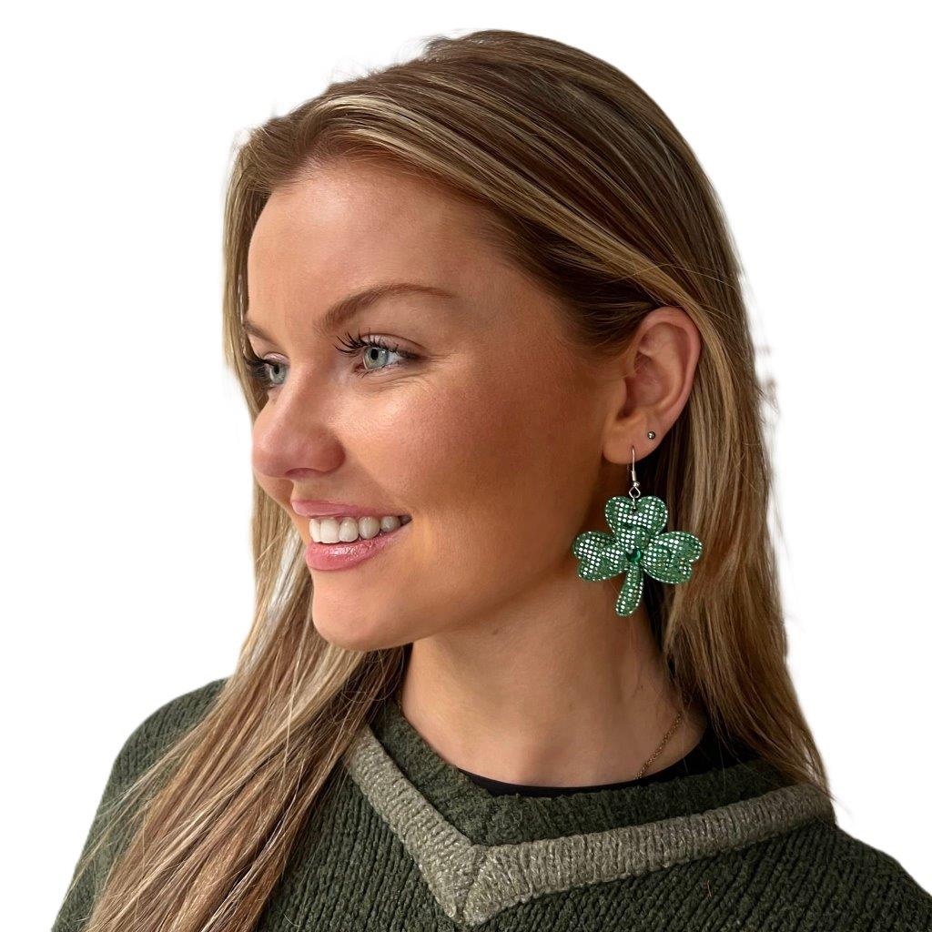 Large Shamrock Earrings