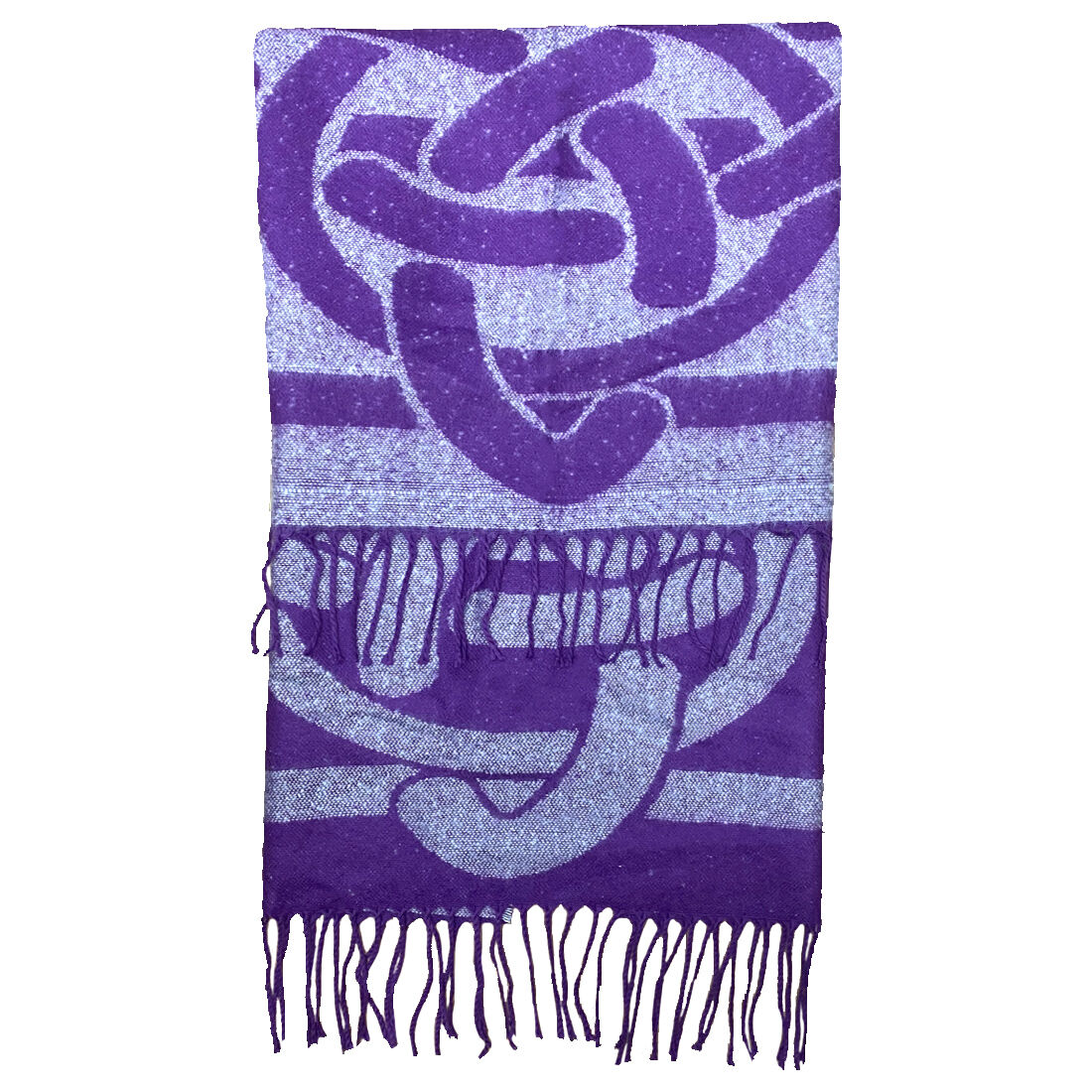 Ladies Celtic Knot Scarf Purple & Grey