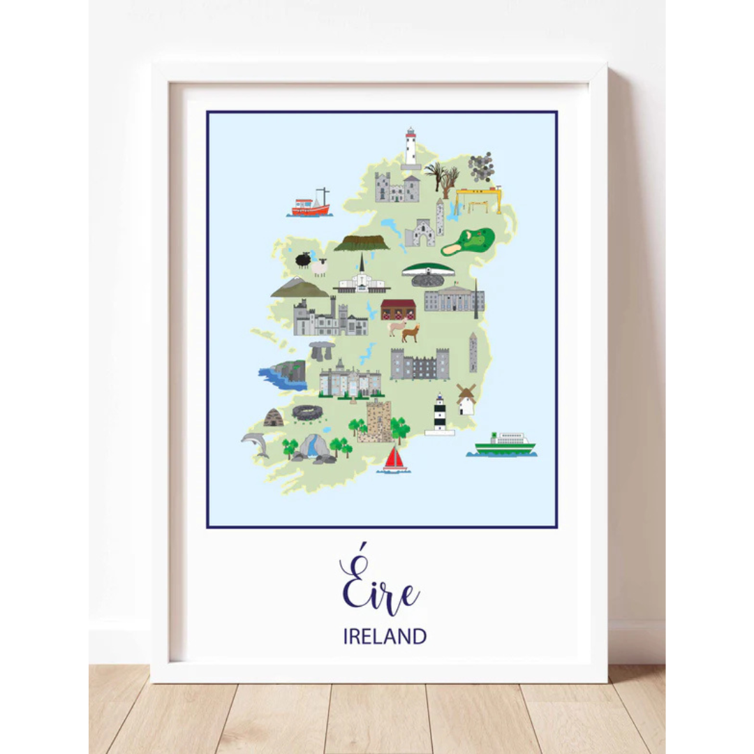 Map of Ireland A5 Print