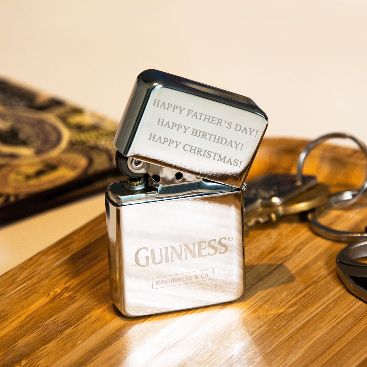 Guinness Windproof Embossed Label Oil Lighter