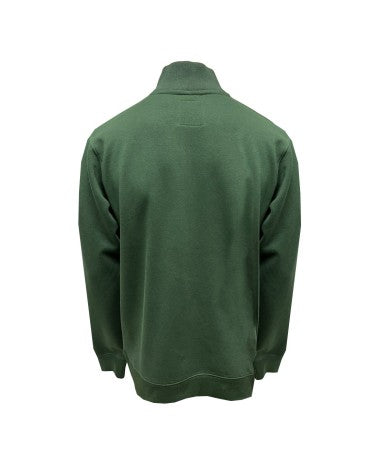 Back view of bottle green Lansdowne Ireland 1/4 zip fleece