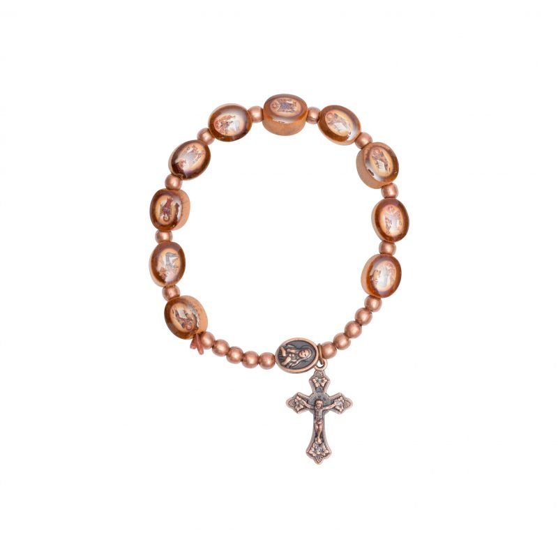 Book Of Kells Wooden Rosary Bracelet