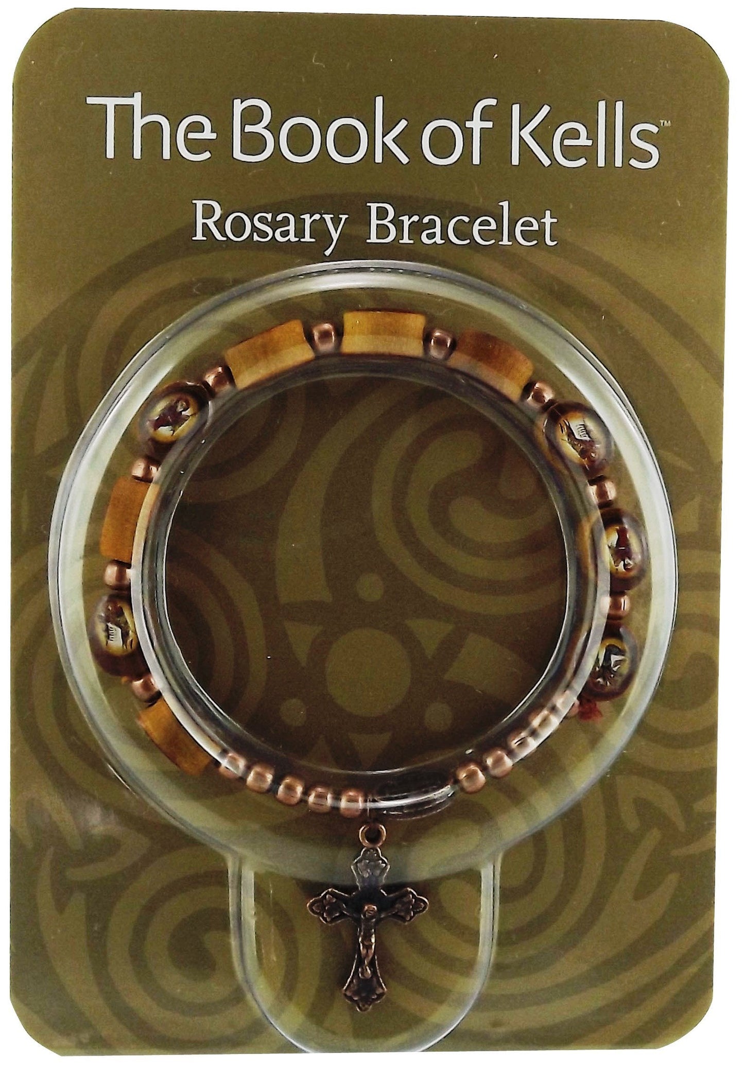 Book Of Kells Wooden Rosary Bracelet