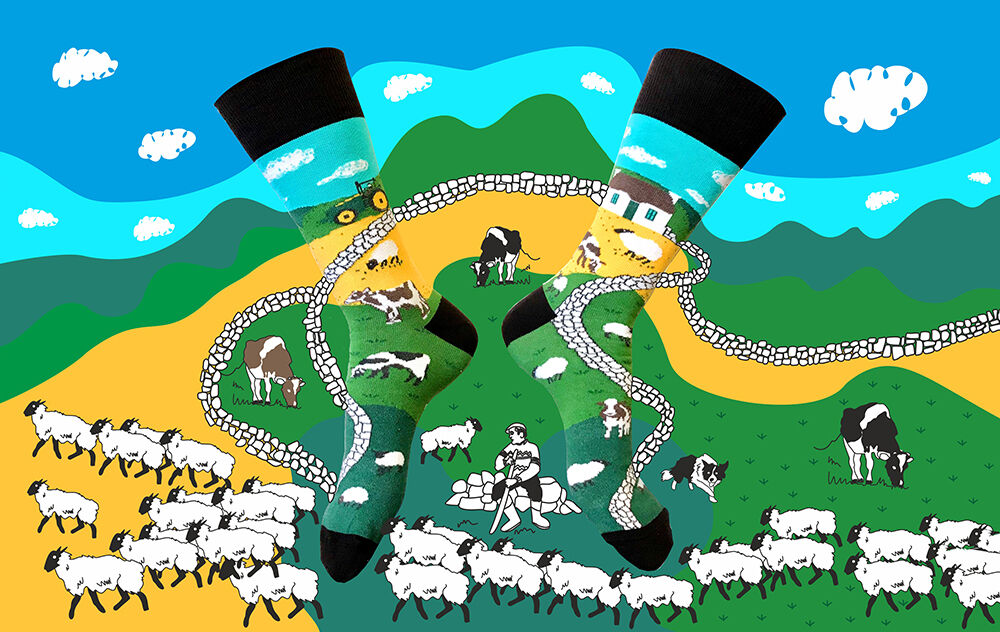 Landscape Socks Irish Countryside Design