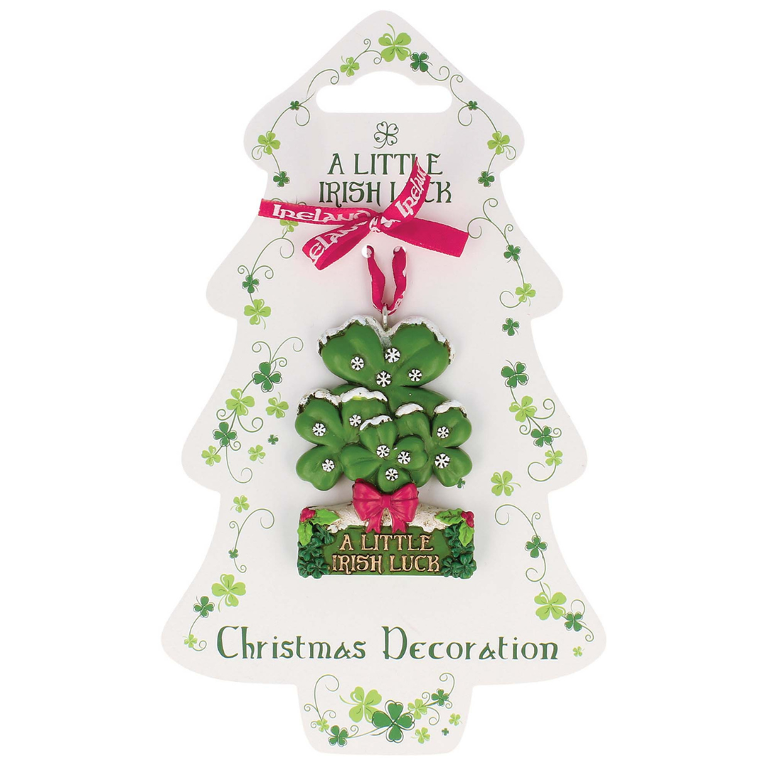 Sprig Of Clover Resin Christmas Decoration