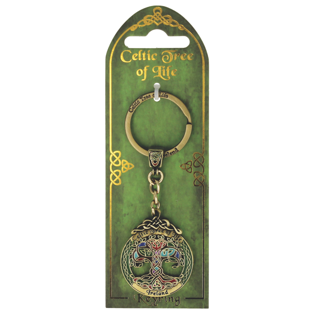Celtic Tree Of Life Enamel Keychain