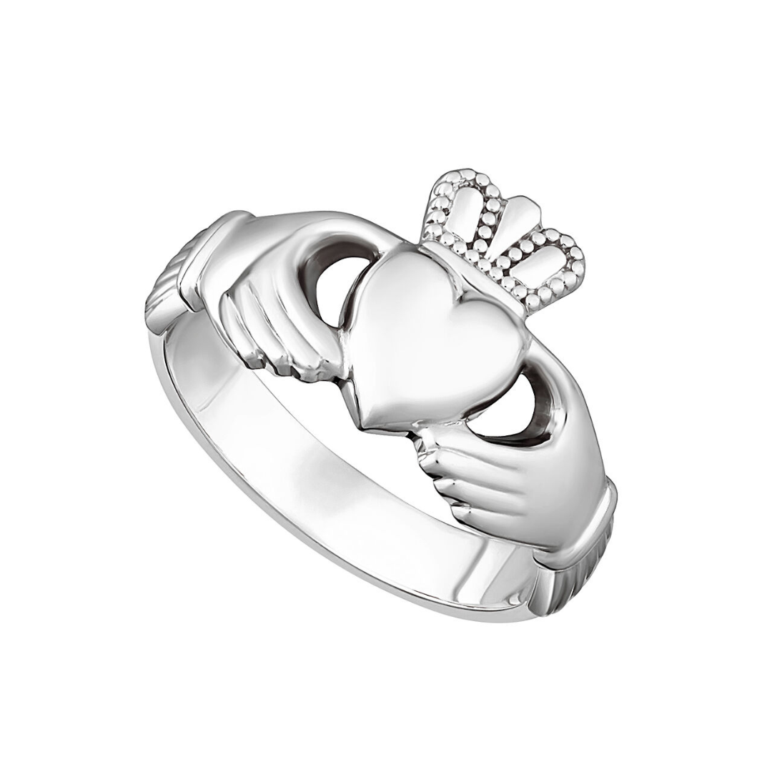 Solvar Gents Silver Claddagh Ring