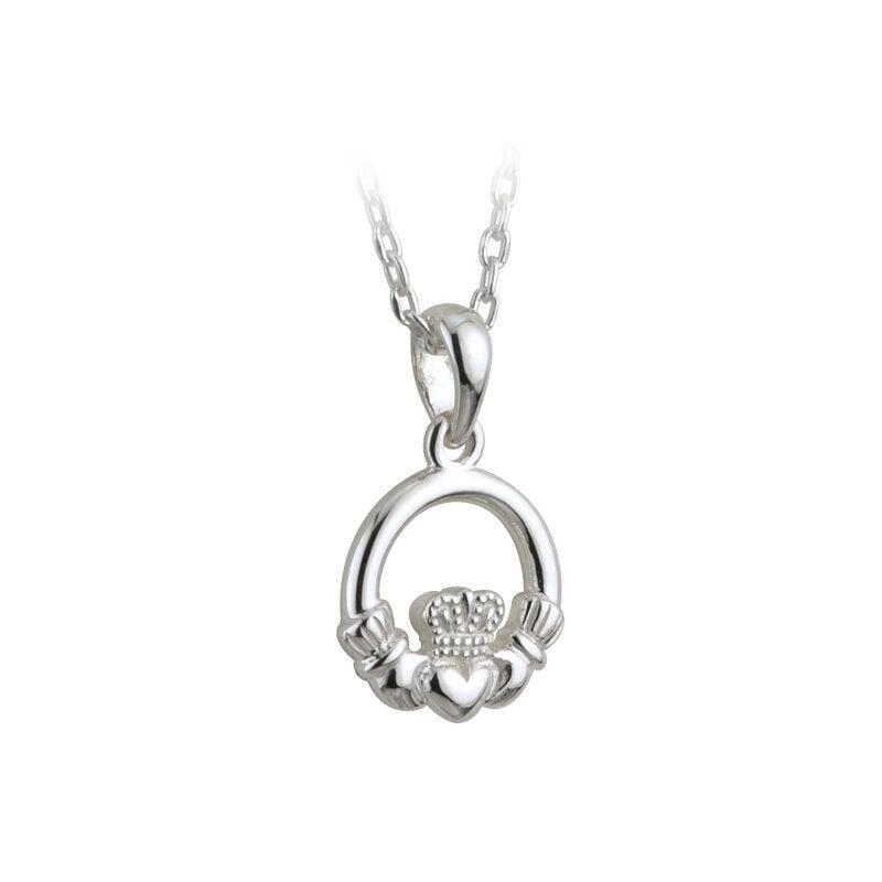 Hallmarked Sterling Silver Kid's Claddagh Necklace