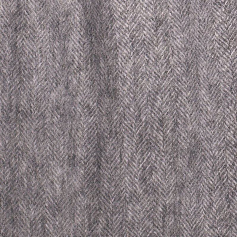 Brushed Woollen Tartan Scarf Silver Grey