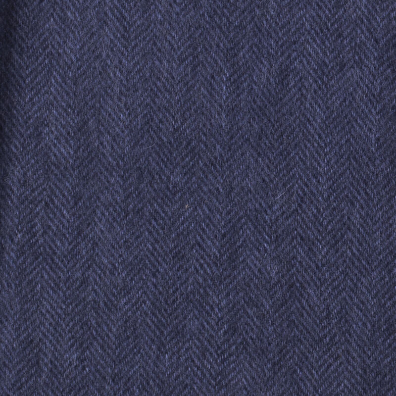 Brushed Woollen Tartan Scarf Navy