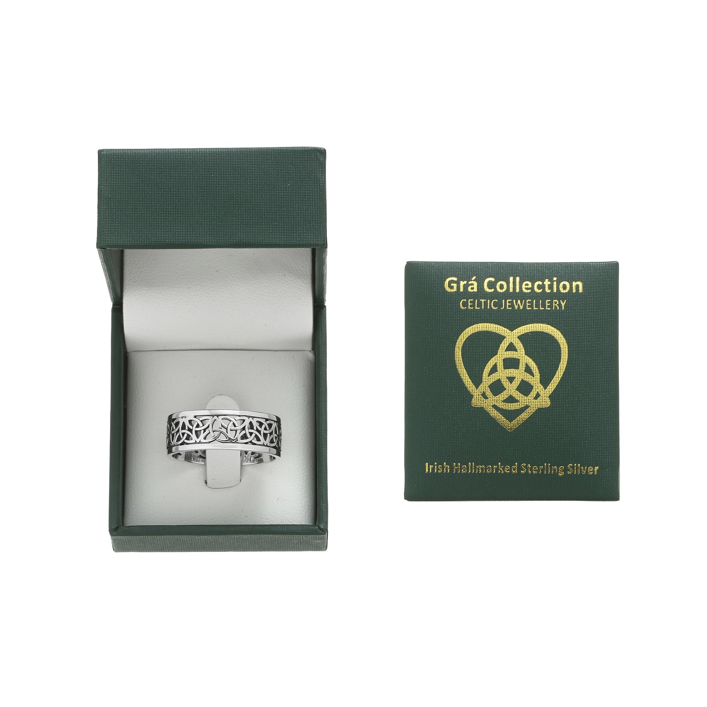 Trinity Knot Wide Celtic Band Ring