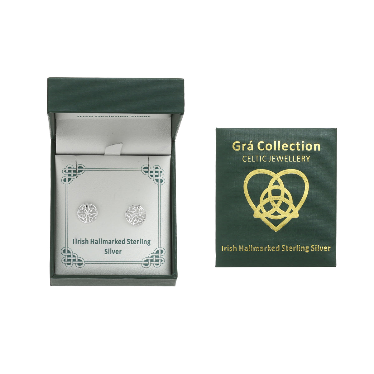 Grá Collection Trinity Knot Sterling Silver Earrings